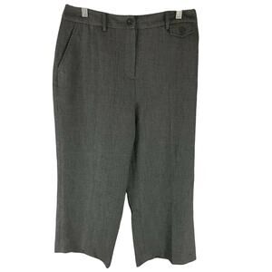 New East 5th Ave Womans Sz 10 Pants Crop Classic Fit Work Career Black NWT
